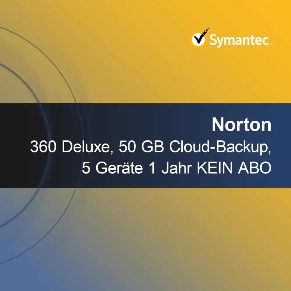 Norton 360 Deluxe, 50 GB cloudback-up, 5 apparaten 1 jaar GEEN ABONNEMENT