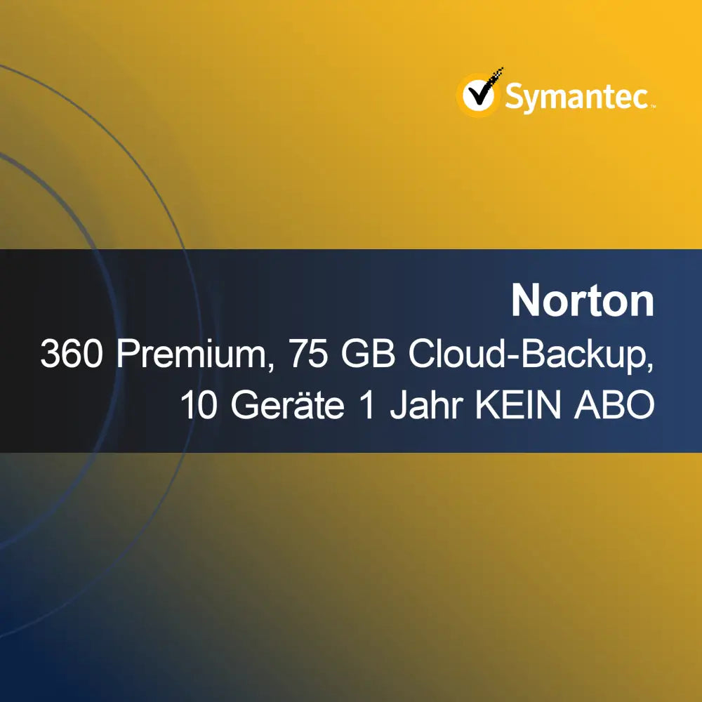 Norton 360 Premium, 75 GB Cloud-back-up, 10 apparaten 1 jaar GEEN ABONNEMENT