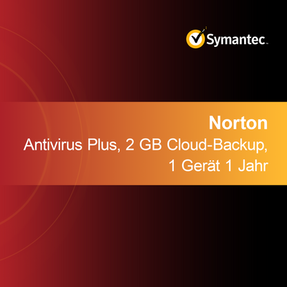Norton Antivirus Plus, 2 GB cloud-back-up, 1 apparaat 1 jaar